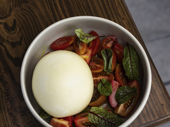 Burrata vista superior